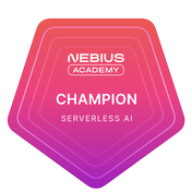 Nebius Academy — Serverless AI Champion badge